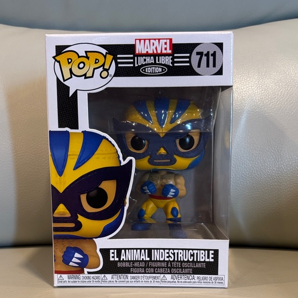 Marvel Lucha Libre El Animal Indestructible Figure - Blue and Yellow - Picture 1 of 4